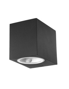 V-TAC Фасадно Тяло за Стена GU10 Алуминий Квадрат Черно Една Посока IP44 - 7510 - Цена | LEDs4economy