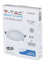 V-TAC 24W LED Панел Premium SAMSUNG Чип Кръг 3000K - 724 - 2