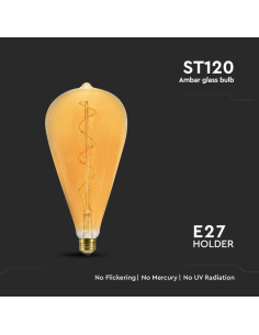 V-tac LED Крушка - 4W Filament Спирала ST120 2700K Амбър 23172 - Цена | LEDs4economy 2