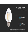 V-tac LED Крушка - 5.5W Filament E14 Димиращ Кендъл 3000К 7806 - 2