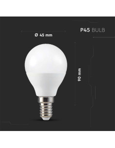 V-TAC LED Крушка - 4.8W E14 P45 Дистанционно RGB + 3000K + 6500 Amazon Alexa и Google Home Съвместимост - 212756 - Цена | LEDs4e 2