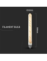 V-tac LED Крушка - 5W T30 E27 Filament Amber Покритие 2200K 217142 - 5