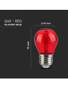 V-tac LED Крушка - 2W Filament E27 G45 Червена 217413 - 2
