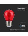 V-tac LED Крушка - 2W Filament E27 G45 Червена 217413 - 4