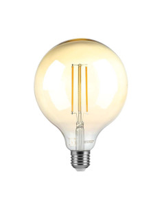 V-tac LED Крушка - 8W Filament E27 G125 Амбър Димиращ 3000K 217155 - Цена | LEDs4economy
