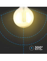V-tac LED Крушка - 8W Filament E27 G125 Амбър Димиращ 3000K 217155 - 7