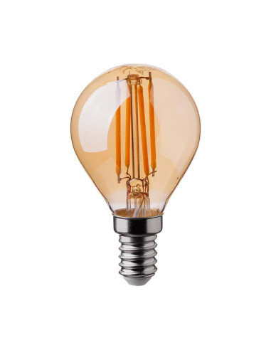 V-TAC LED Крушка 4W Filament E14 P45 Амбър 2200К - 214499 | 