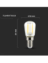 V-tac LED Крушка - 2W Filament E14 ST26 4000K 214445 - 5