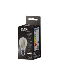V-tac LED Крушка - 10W Filament E27 A60 4000К 214411 - Цена | LEDs4economy 2