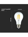 V-tac LED Крушка - 10W Filament E27 A60 3000К 214410 - 5