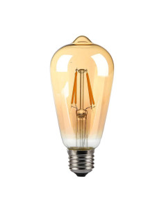 V-tac LED Крушка - 4W Filament E27 ST64 Амбър 2200K 214361 - Цена | LEDs4economy