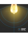 V-tac LED Крушка - 4W Filament E27 ST64 Амбър 2200K 214361 - 2