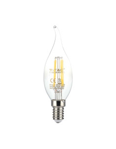 V-tac LED Крушка - 4W Filament E14 Кендъл Пламък 3000K 214302 - Цена | LEDs4economy