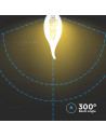 V-tac LED Крушка - 4W Filament E14 Кендъл Пламък 3000K 214302 - 2