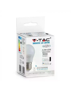 V-TAC LED Крушка 4.5W E27 G45 Smart RGB + Топла и Студена Светлина - 2755 - Цена | LEDs4economy 2
