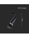 V-TAC 30W LED COB Релсов Осветител 3 в 1 Черно Тяло - 8842 - 4