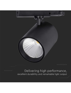 V-TAC 30W LED COB Релсов Прожектор 4000K Черно Тяло - 10281 - Цена | LEDs4economy 2