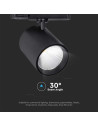 V-TAC 30W LED COB Релсов Прожектор 4000K Черно Тяло - 10281 - 3