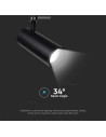 V-TAC 35W LED Прожектор Релсов Монтаж SAMSUNG CHIP Черен 4000K - 20486 - 6