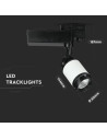 V-TAC 25W LED Прожектор Релсов Монтаж Черно/Бяло Тяло Бяла Светлина - 1337 - 5