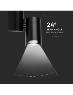 V-TAC 30W LED Прожектор Релсов Монтаж Черно Тяло Бяла Светлина - 1297 - Цена | LEDs4economy 2