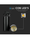 V-TAC 30W LED Прожектор Релсов Монтаж Черно Тяло Бяла Светлина - 1297 - 11