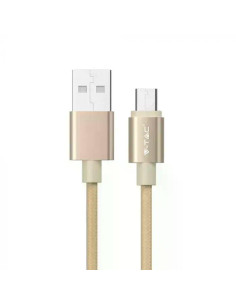 V-TAC 1м. Микро USB Кабел Злато Серия "Platinum" - 8490 - Цена | LEDs4economy