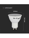 V-tac LED Крушка - 4.5W GU10 SMD Пластик 110° 4000K 211686 - 7
