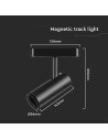 V-TAC 20W LED Магнитен Осветител Прожектор 3000K Черно Тяло - 10255 - 6