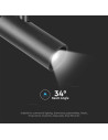 V-TAC 20W LED Магнитен Осветител Прожектор 4000K Черно Тяло - 10254 - 4