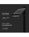 V-TAC 8W LED Соларна Стенна Лампа 4000К - 6849 - 21