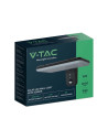 V-TAC 15W LED Соларна Стенна Лампа LiFePO4 Батерия 3.2V 6000mA CCT: 6000K+4000K Черна - 10315 - 4