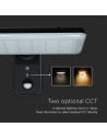 V-TAC 15W LED Соларна Стенна Лампа LiFePO4 Батерия 3.2V 6000mA CCT: 6000K+4000K Черна - 10315 - 10