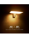 V-TAC 15W LED Соларна Стенна Лампа LiFePO4 Батерия 3.2V 6000mA CCT: 6000K+4000K Черна - 10315 - 11