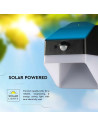 V-TAC 2W LED Соларна Стенна Лампа със Сензор 4000K Черно-Бяла - 10309 - 4