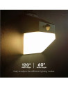 V-TAC 2W LED Соларна Стенна Лампа със Сензор 4000K Черно-Бяла - 10309 - 7
