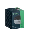 V-TAC 2W LED Соларна Стенна Лампа със Сензор 4000K Черно-Бяла - 10309 - 10