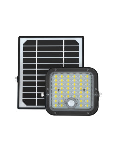 V-TAC 10W LED Соларен Прожектор LiFePo Батерия 3.7V Черен 6000K - Цена | LEDs4economy
