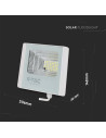 V-TAC 12W LED Соларен Прожектор 6000К Бяло Тяло - 10405 - 10