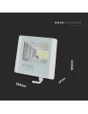 V-TAC 16W LED Соларен Прожектор 4000К Бяло Тяло - 10406 - 10