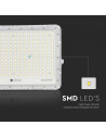 V-TAC 30W LED Соларен Прожектор 6400K Сменяема Батерия Бяло Тяло - 7847 - 5