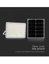 V-TAC 30W LED Соларен Прожектор 6400K Сменяема Батерия Бяло Тяло - 7847 - 7