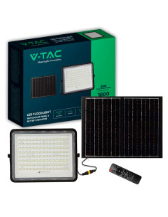 V-TAC 20W LED Соларен Прожектор 6400K Сменяема Батерия Черно Тяло - 7827 - Цена | LEDs4economy 2
