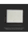 V-TAC 20W LED Соларен Прожектор 6400K Сменяема Батерия Черно Тяло - 7827 - 10