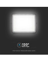 V-TAC 20W LED Соларен Прожектор 6400K Сменяема Батерия Черно Тяло - 7827 - 11