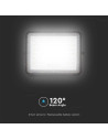 V-TAC 15W LED Соларен Прожектор 6400K Сменяема Батерия Черно Тяло - 7825 - 10