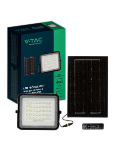 V-TAC 6W LED Соларен Прожектор 6400K Сменяема Батерия Черно Тяло - 7821 - Цена | LEDs4economy 2