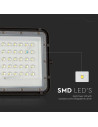 V-TAC 6W LED Соларен Прожектор 6400K Сменяема Батерия Черно Тяло - 7821 - 5