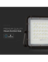 V-TAC 6W LED Соларен Прожектор 6400K Сменяема Батерия Черно Тяло - 7821 - 9