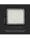 V-TAC 6W LED Соларен Прожектор 6400K Сменяема Батерия Черно Тяло - 7821 - 10